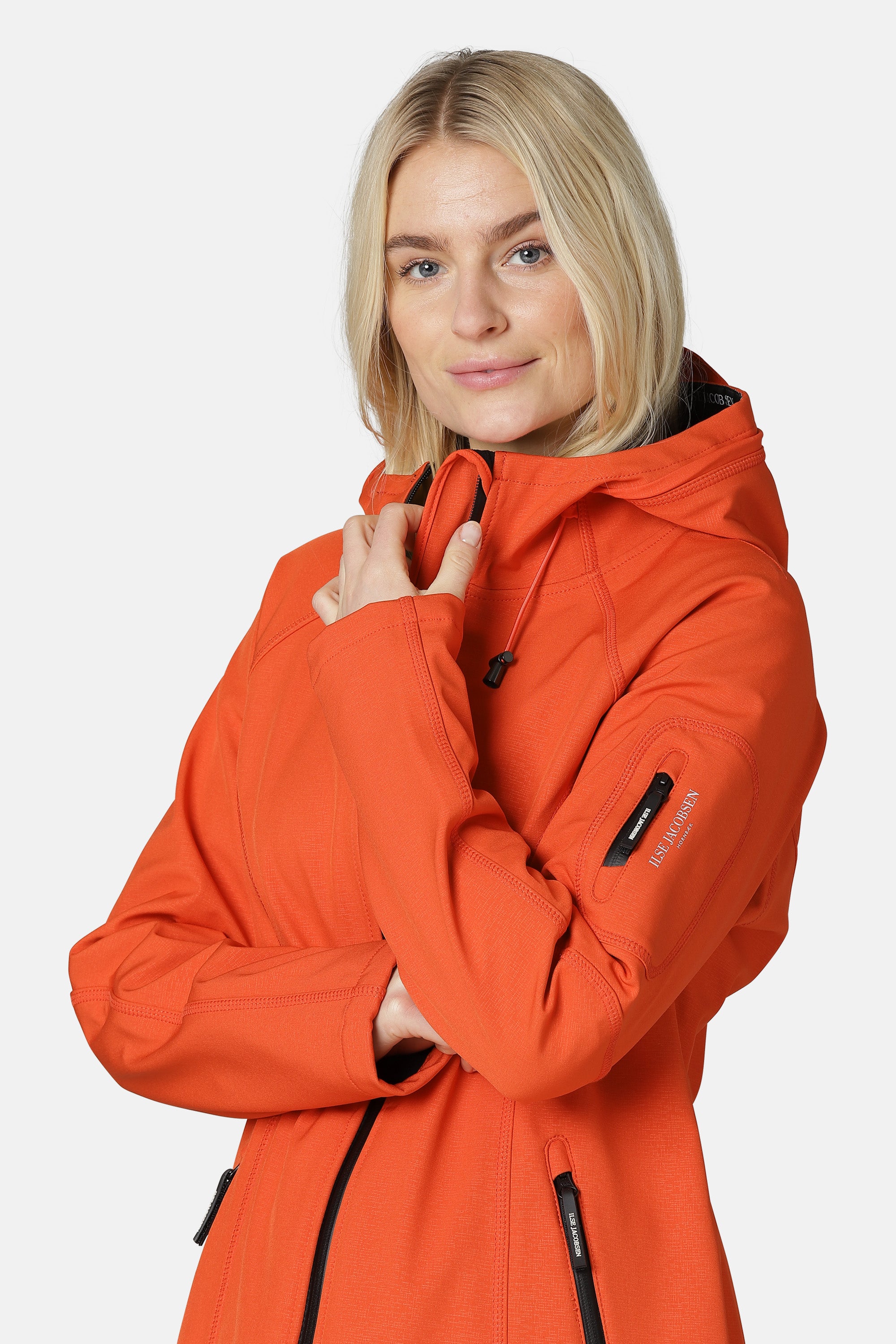 Ilse Jacobsen Hornbæk Rain Langer Regenmantel Raincoat 363 Warm Orange